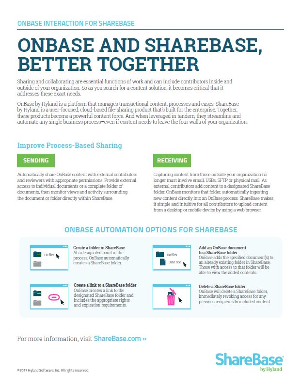 OnBase, ShareBase, Kyocera, Software, Document Management, Morgan Business Solutions
