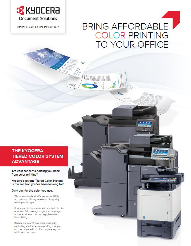 Kyocera, Software, Cost Control And Security, Tiered Color Monitor, Printers Plus
