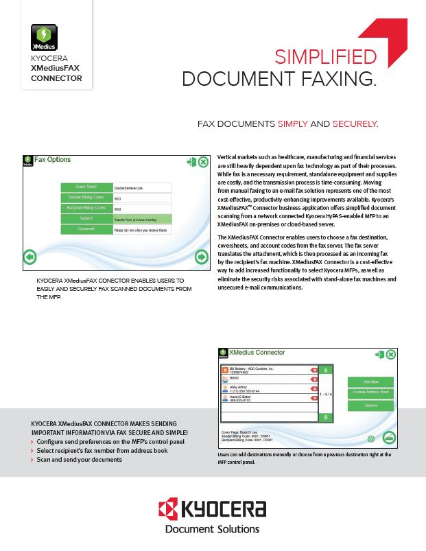 Kyocera, Software, Document Management, Xmediusfax Connector, Printers Plus
